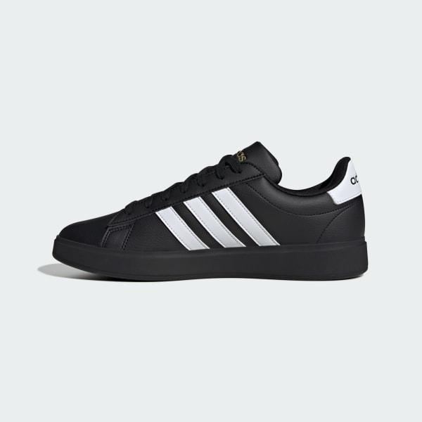adidas Grand Court 2.0 Cloudfoam Men's Shoes, Size: 12, Black White Gold Product Image