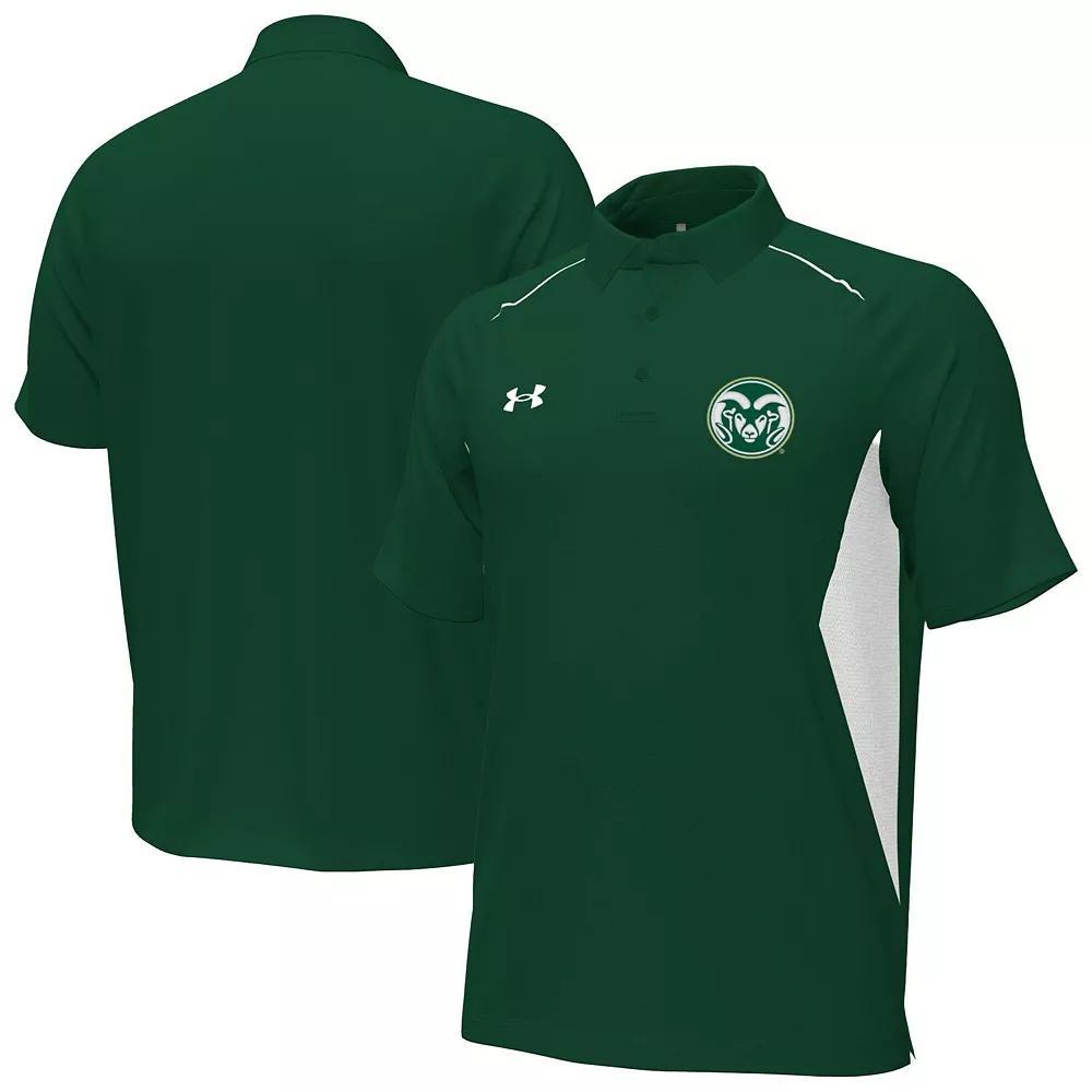 Men's Under Armour Green Colorado State Rams Sideline Title Performance Polo, Size: XXL Product Image