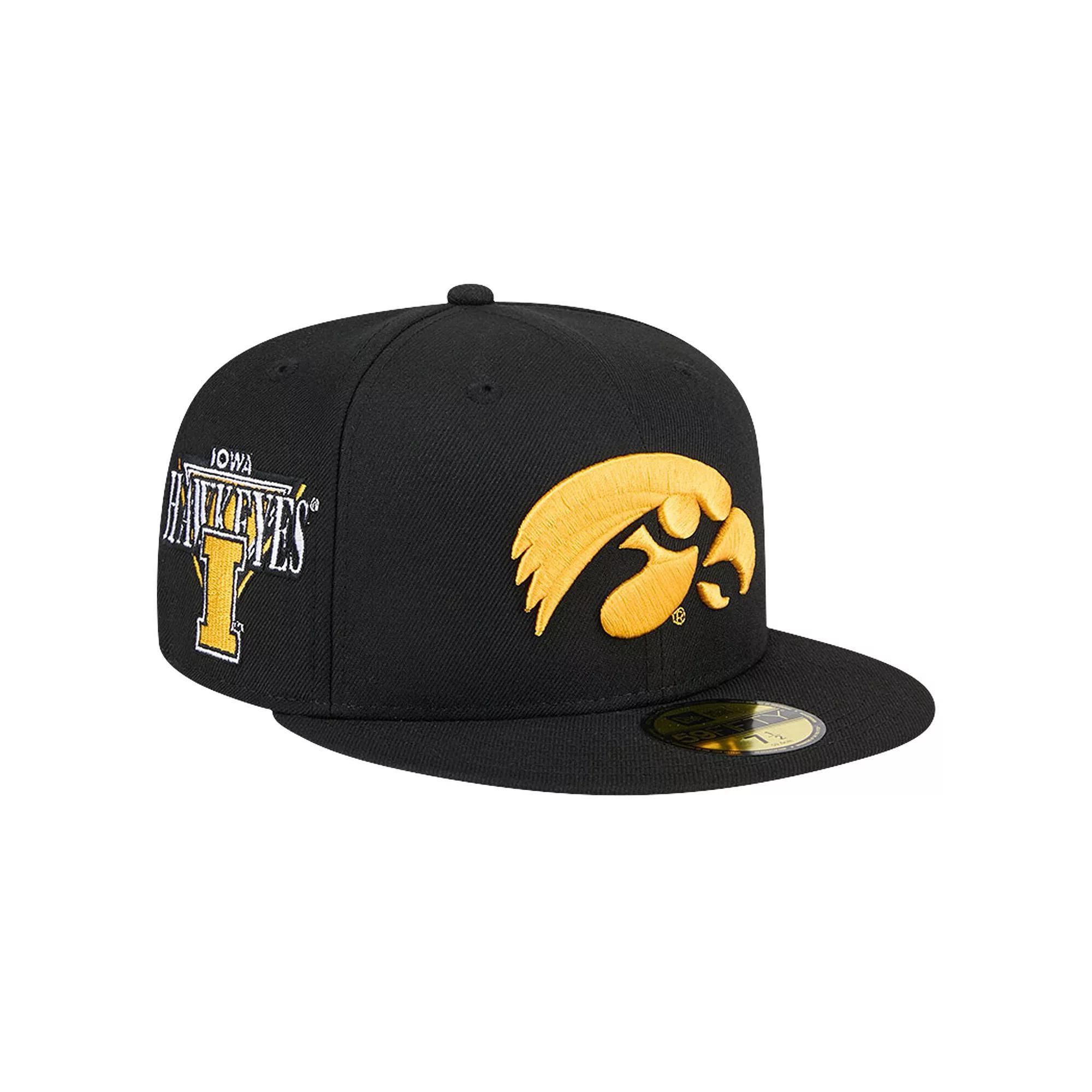 Mens New Era Iowa Hawkeyes Throwback 59FIFTY Fitted Hat Product Image