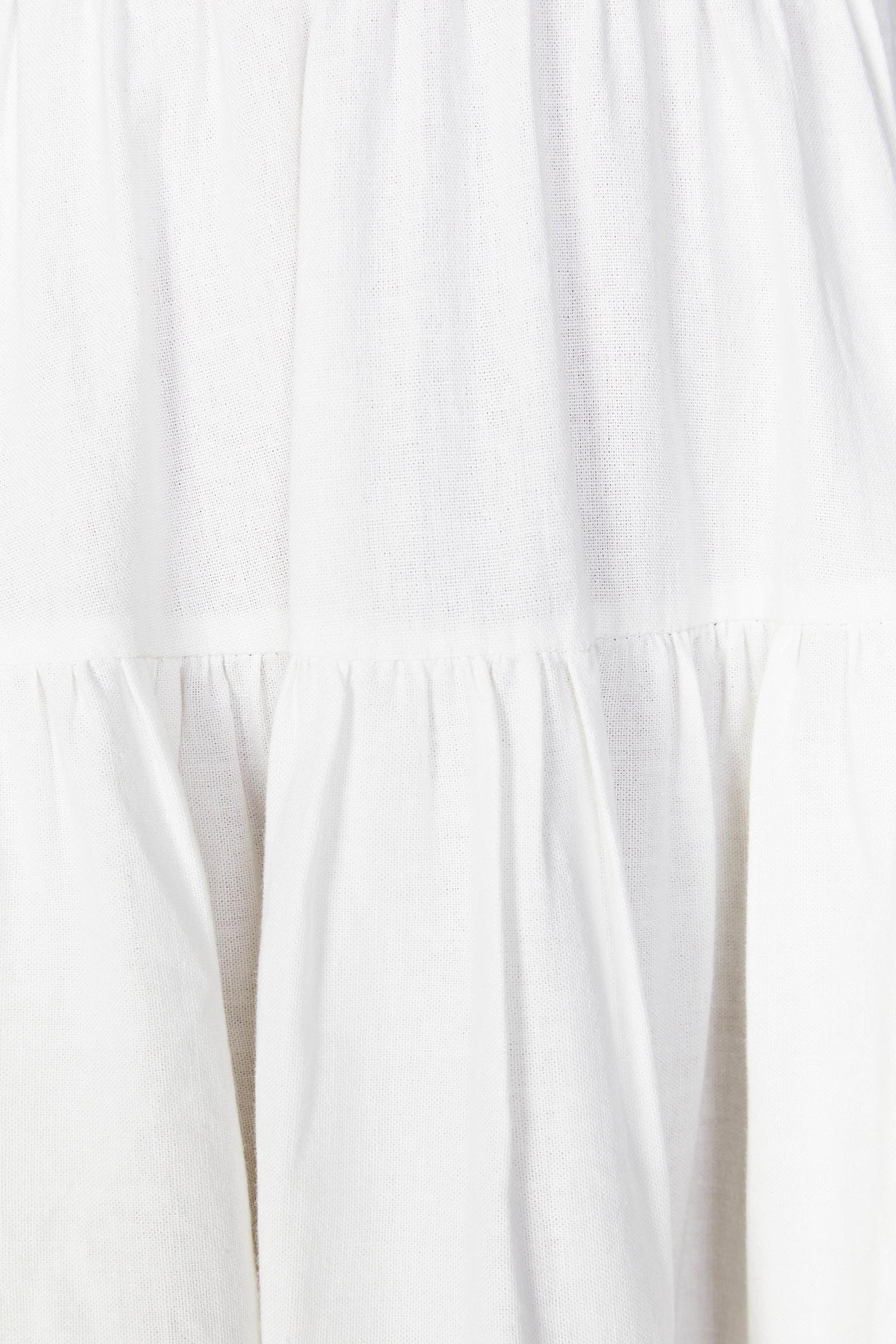 Adriana Linen Midi Dress - White Product Image