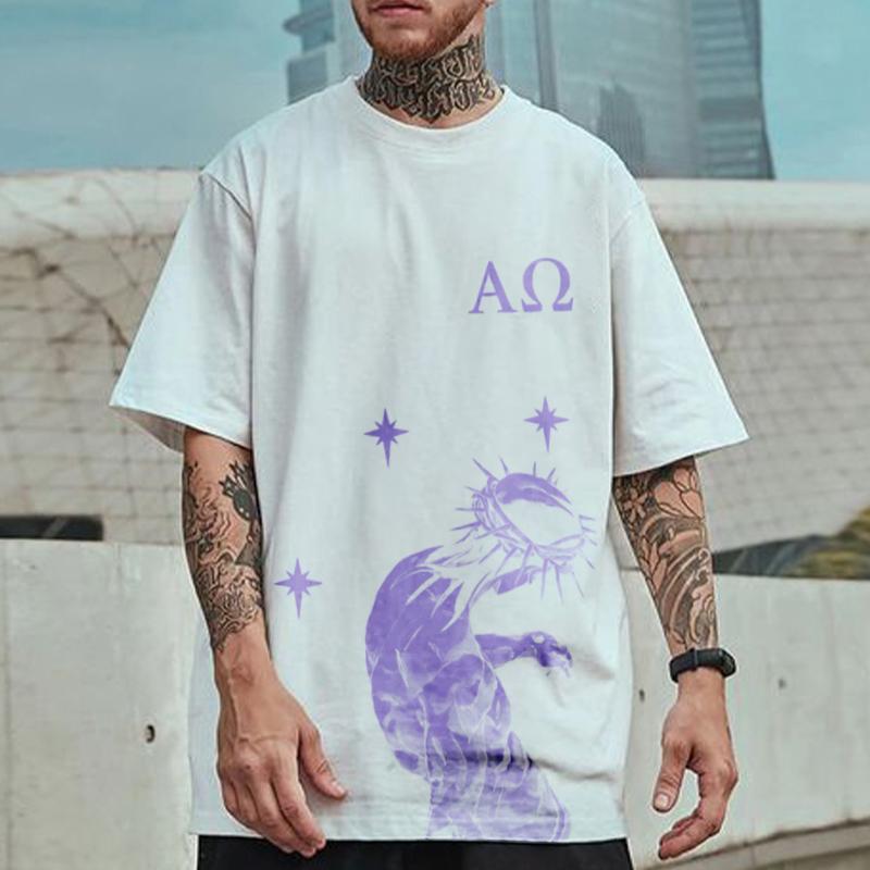 The Beginning And The End Jesus Graphic Print T-Shirt Product Image