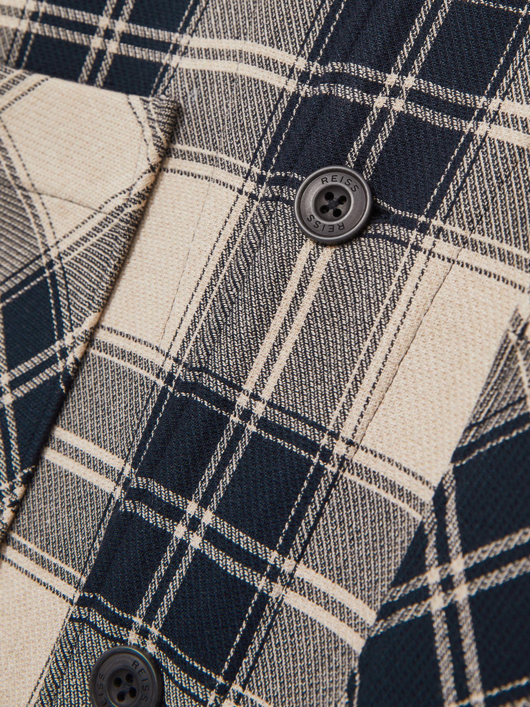 McLaren F1 Team Check Logo Overshirt in Navy/Off White Product Image
