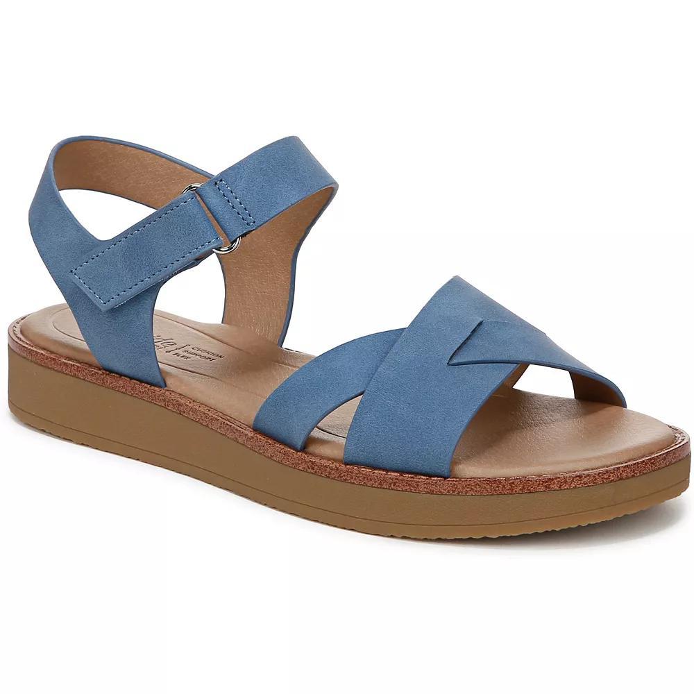 LifeStride Wren Women's Strappy Sandals, Size: 9 Wide, Blue Faux Leather Product Image