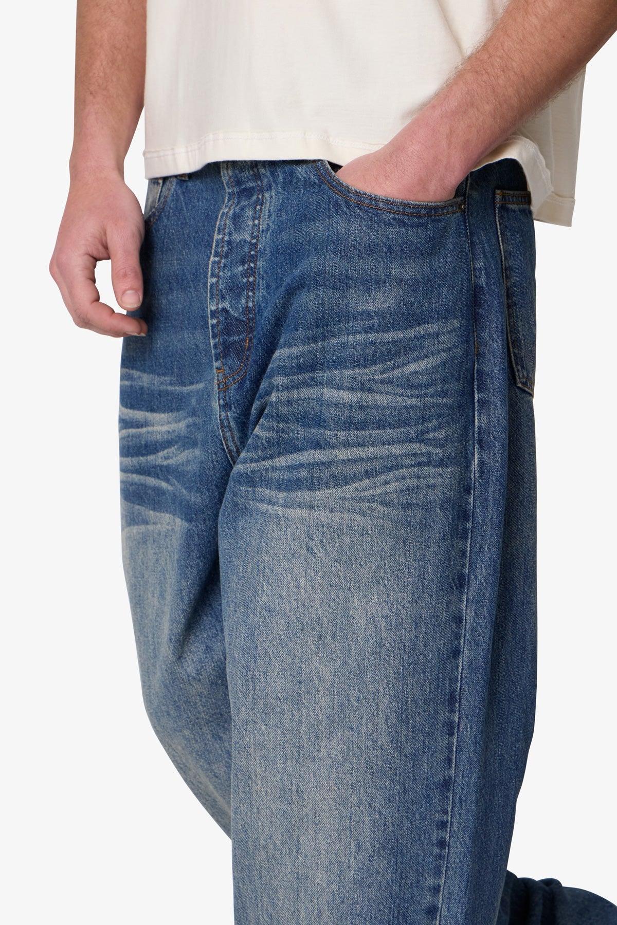 Ultra Baggy & Wrinkled Denim - Blue Product Image