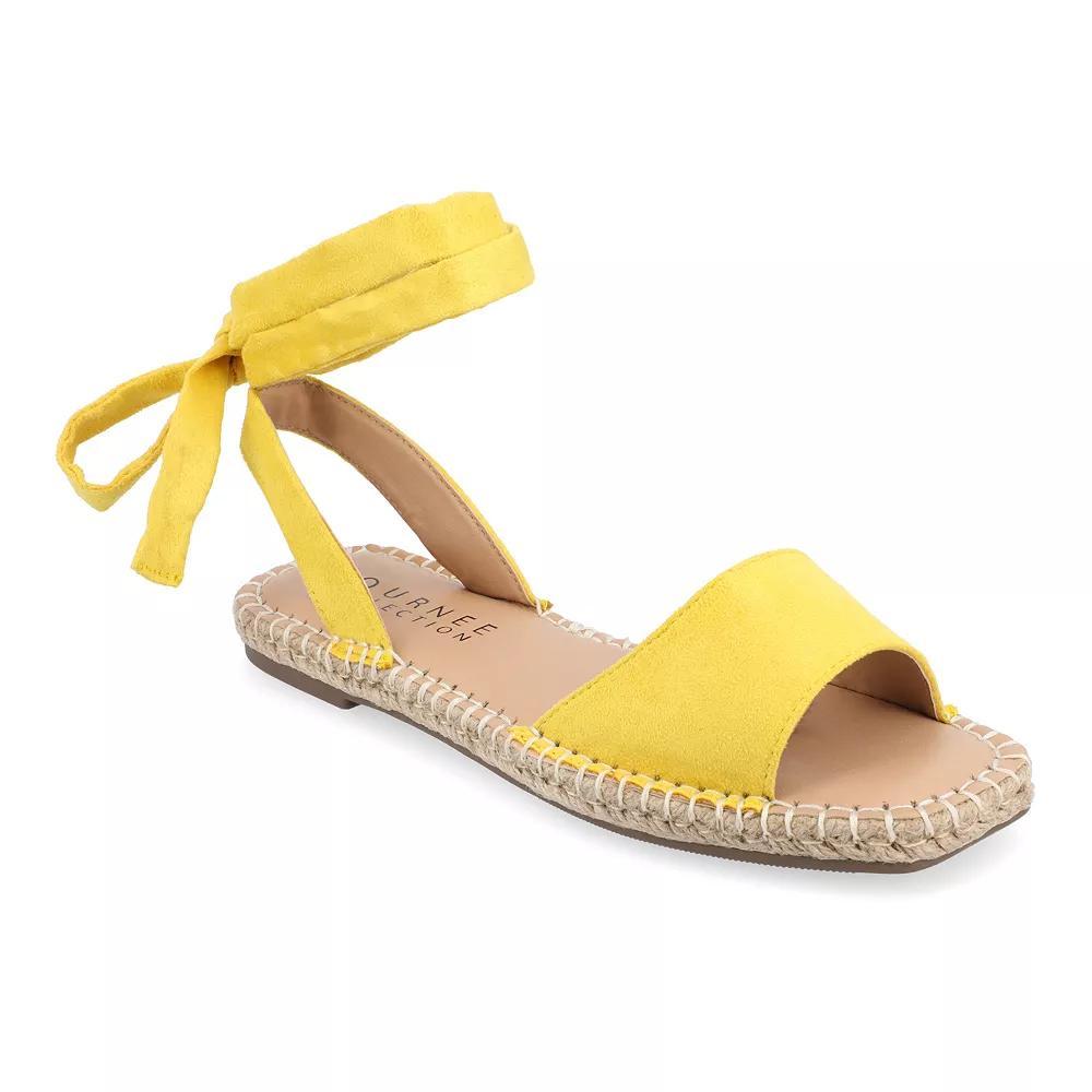 Journee Emelie Women's Espadrille Sandals, Size: 7 Wide, Yellow Product Image