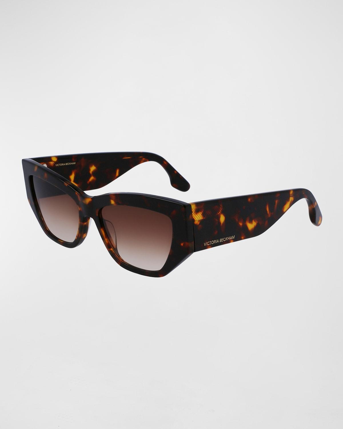 Sculptural Boxy Acetate Cat-Eye Sunglasses Product Image