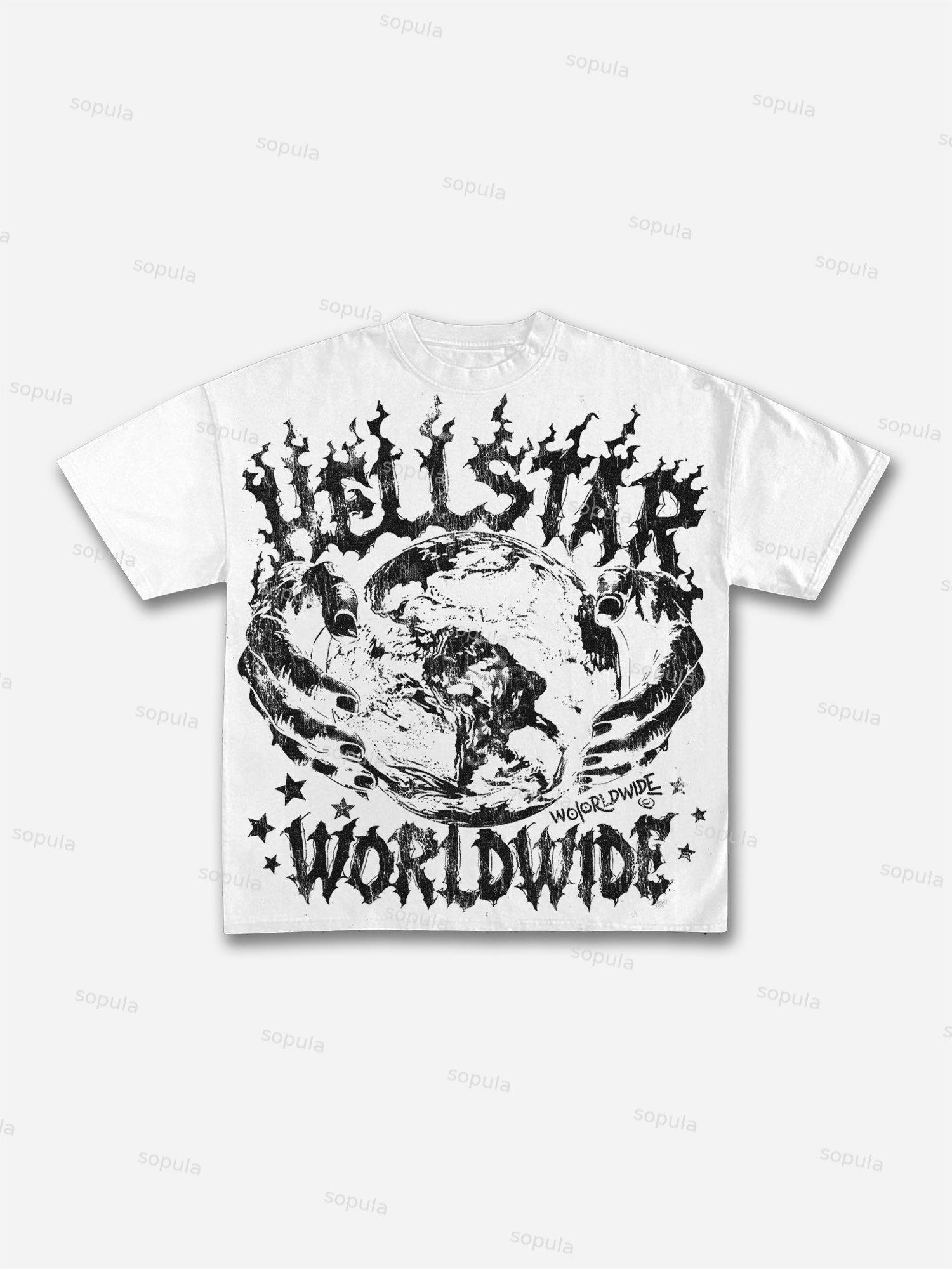 Divine Heat Street Cherub Graphic Cotton T-shirt Product Image