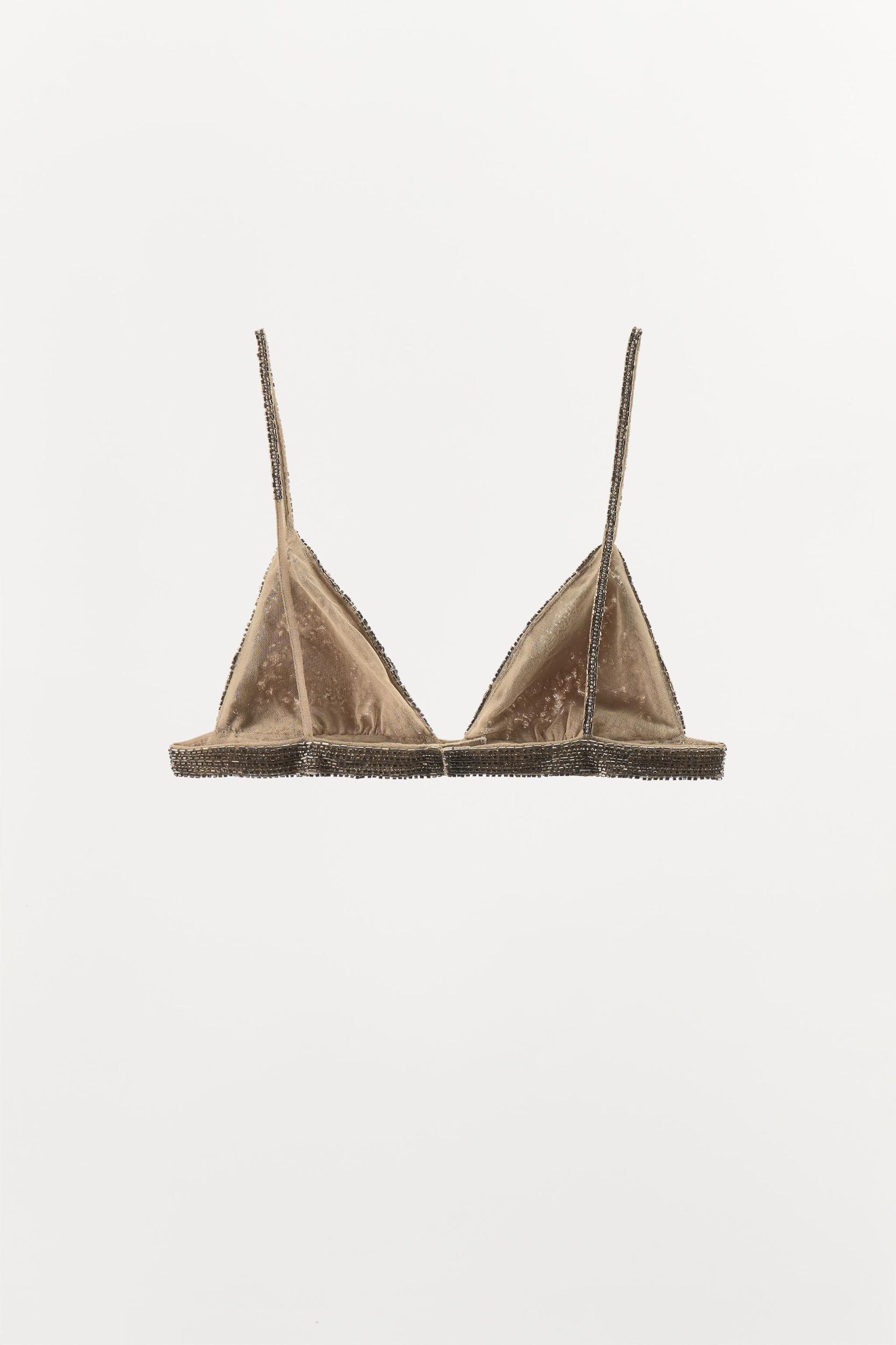 EMBOSSED BEADED TRIANGLE BRA Product Image