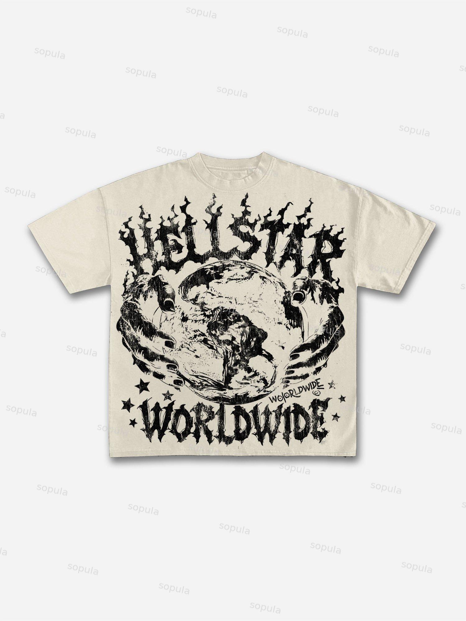 Divine Heat Street Cherub Graphic Cotton T-shirt Product Image