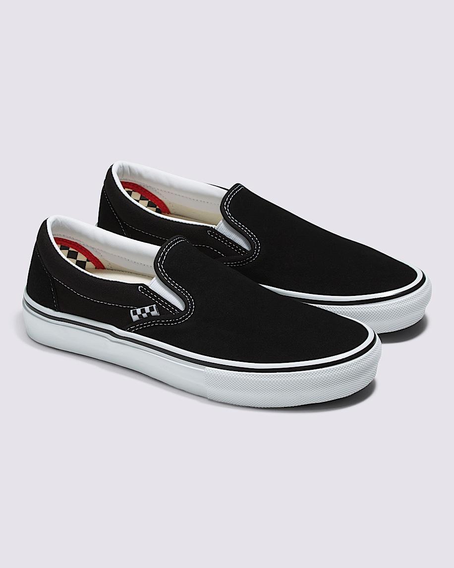 Vans | Skate Slip-On Black/White Skate Shoe Product Image