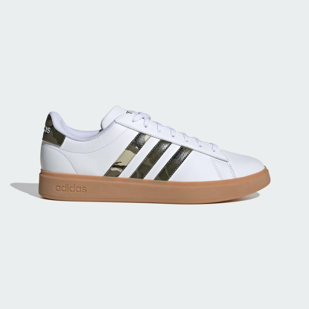 adidas Grand Court 2.0 Cloudfoam Men's Shoes - Size 14, Black Black White Product Image