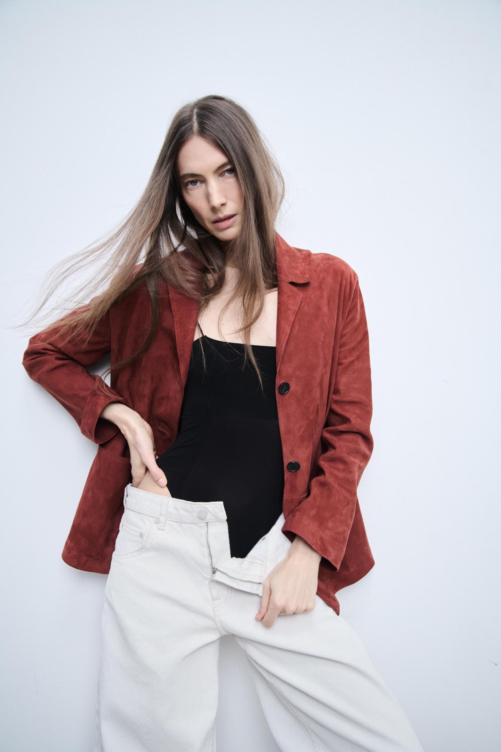 100% SUEDE BLAZER ZW COLLECTION LIMITED EDITION Product Image