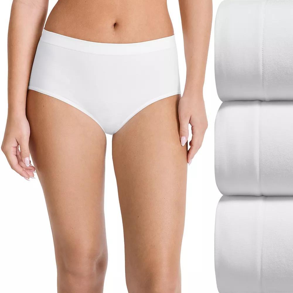 Women's Jockey® 3-pk. Seamfree® Brief Panty Set 4431, Size: Medium, All White Product Image