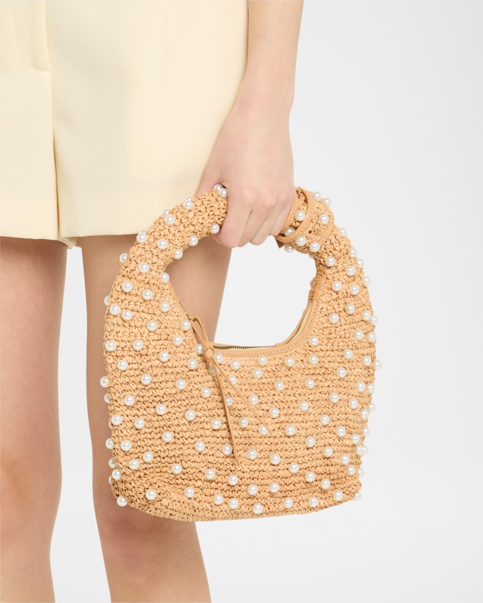 Maeve Pearly Raffia Hobo Bag Product Image