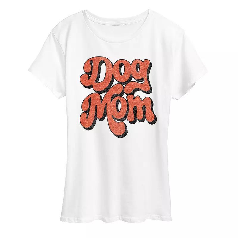 Womens Dog Mom Retro Graphic Tee, Girls Product Image