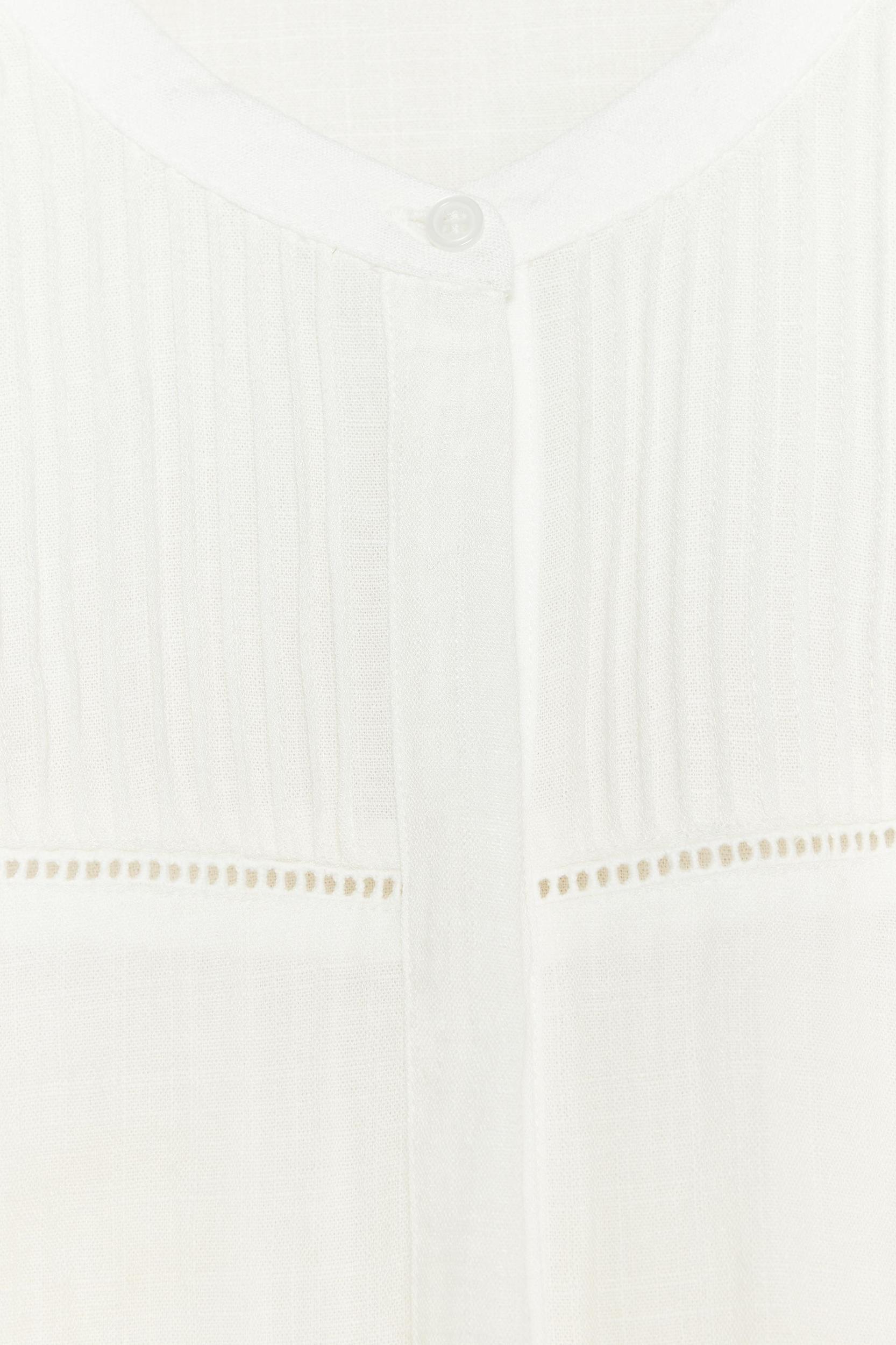 LACE INSERT RUFFLE BLOUSE Product Image