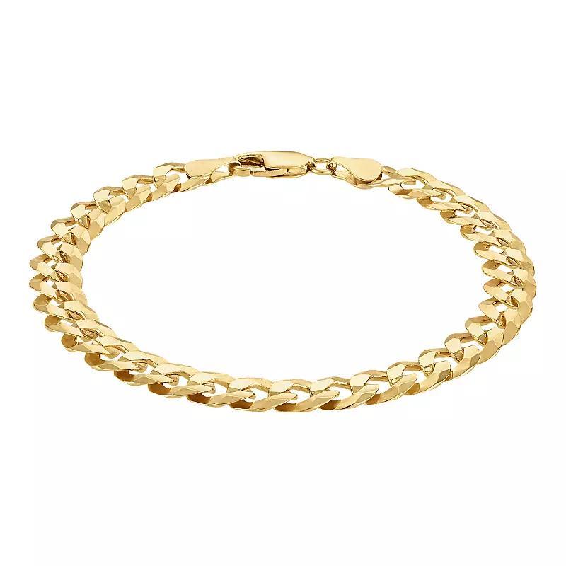 Giorgio di Vicenza 14k Gold Over Silver Curb Chain Bracelet, Mens Gold Tone Product Image