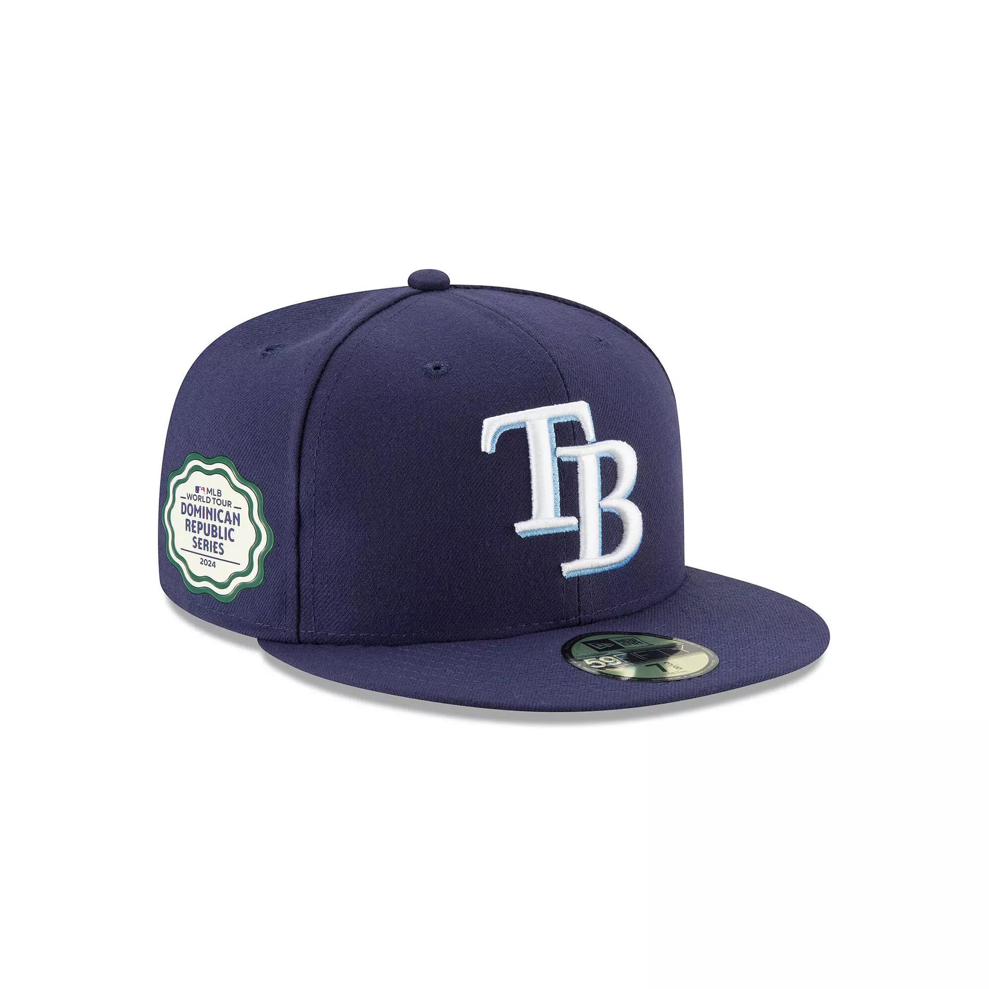 Men's New Era Navy Tampa Bay Rays 2024 MLB World Tour: Dominican Republic Series 59FIFTY Fitted Hat, Size: 8, Blue Product Image