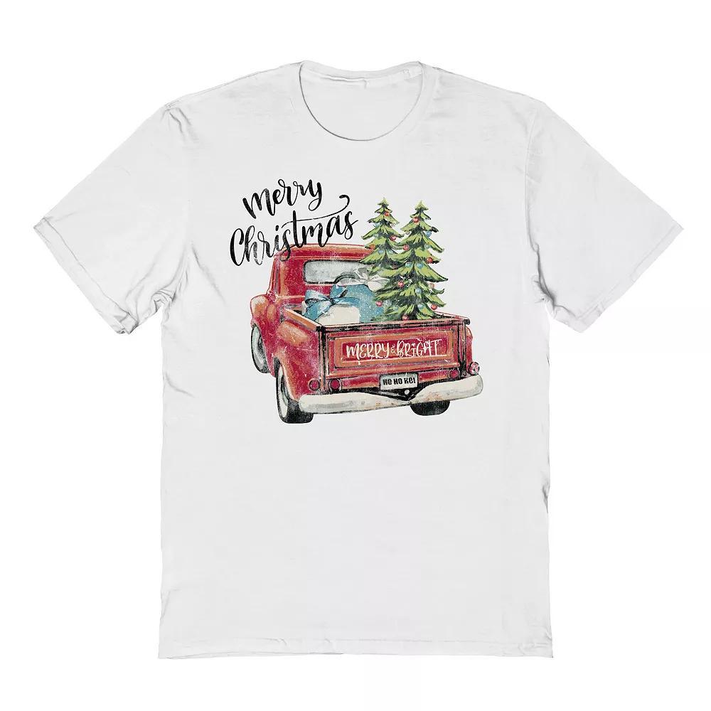 Men's Merry Chistmas Graphic Tee, Women's, Size: Large, White Product Image