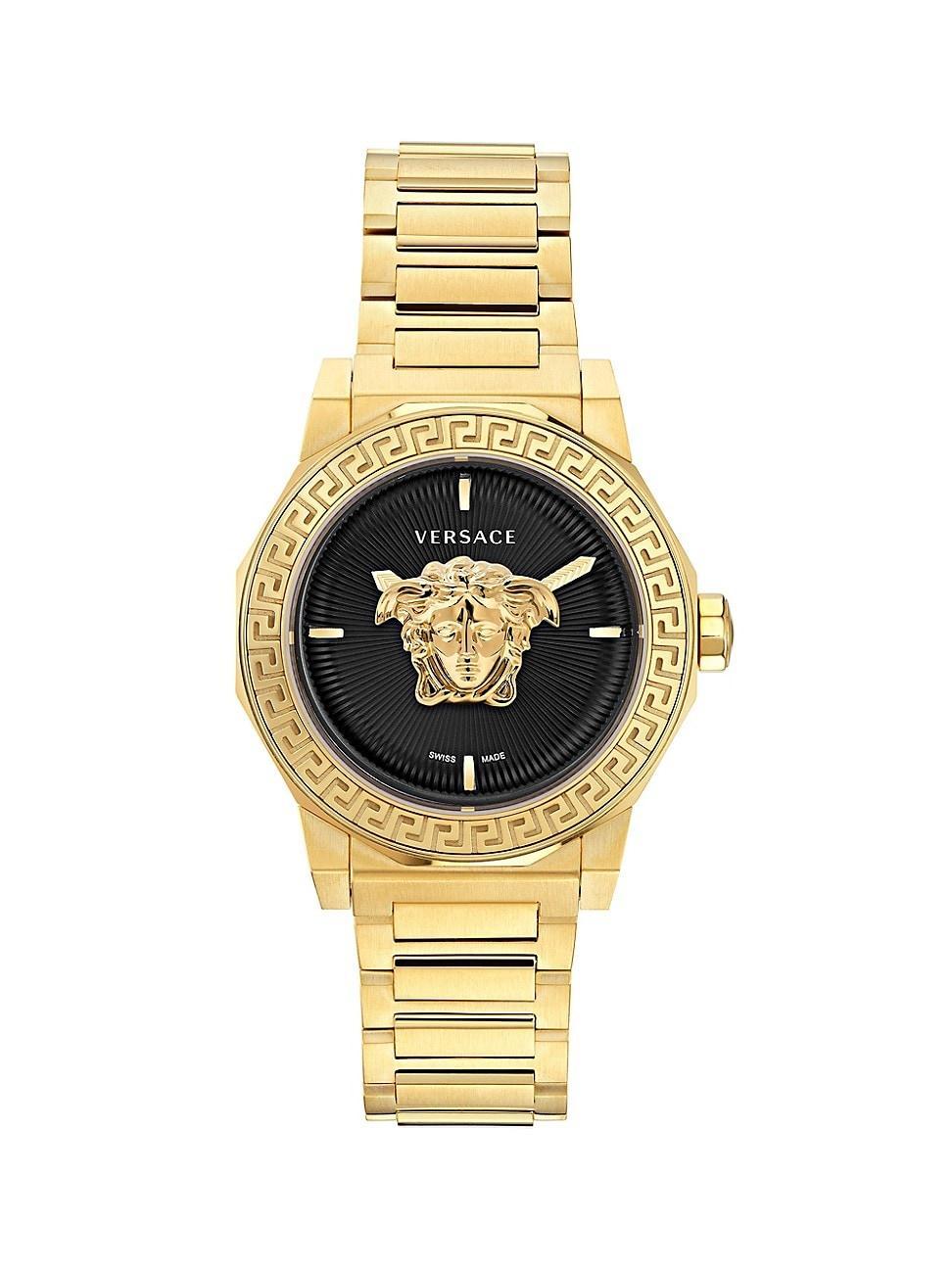 Versace Womens Medusa Deco Quartz Analog Gold Stainless Steel Bracelet Watch - IP Yellow Gold Product Image
