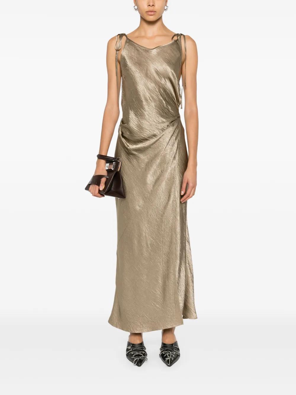 crinkled satin dress Product Image
