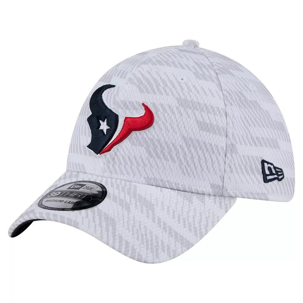 Men's New Era  White Houston Texans Gameday Graded 39THIRTY Flex Hat, Size: Medium/Large Product Image