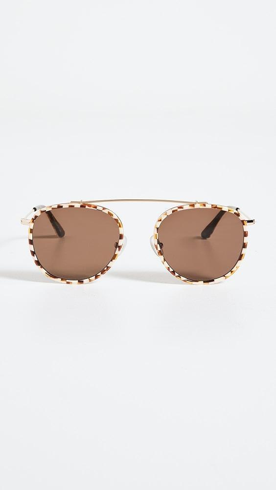 Oliver Peoples Eyewear Metal Square Sunglasses | Shopbop Product Image
