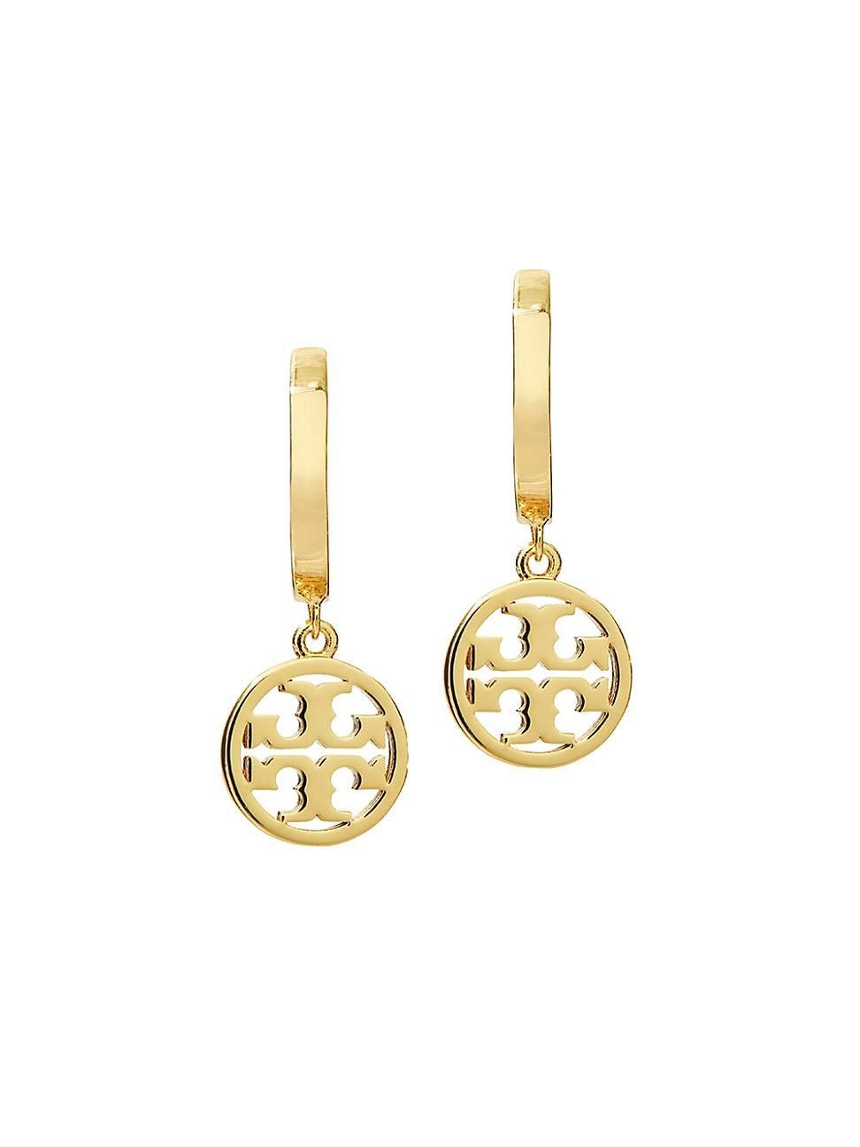 Tory Burch Miller Huggie Hoop Earrings Tory Gold One Size Product Image