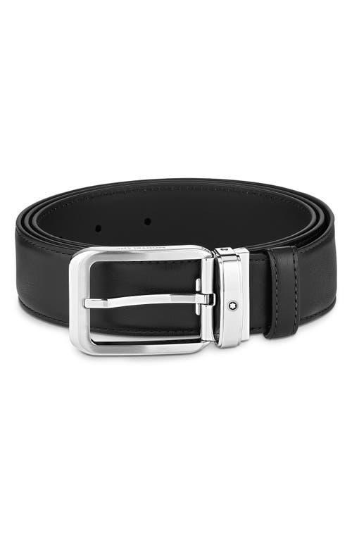 Mens Rectangle Pin Buckle Leather Belt Product Image