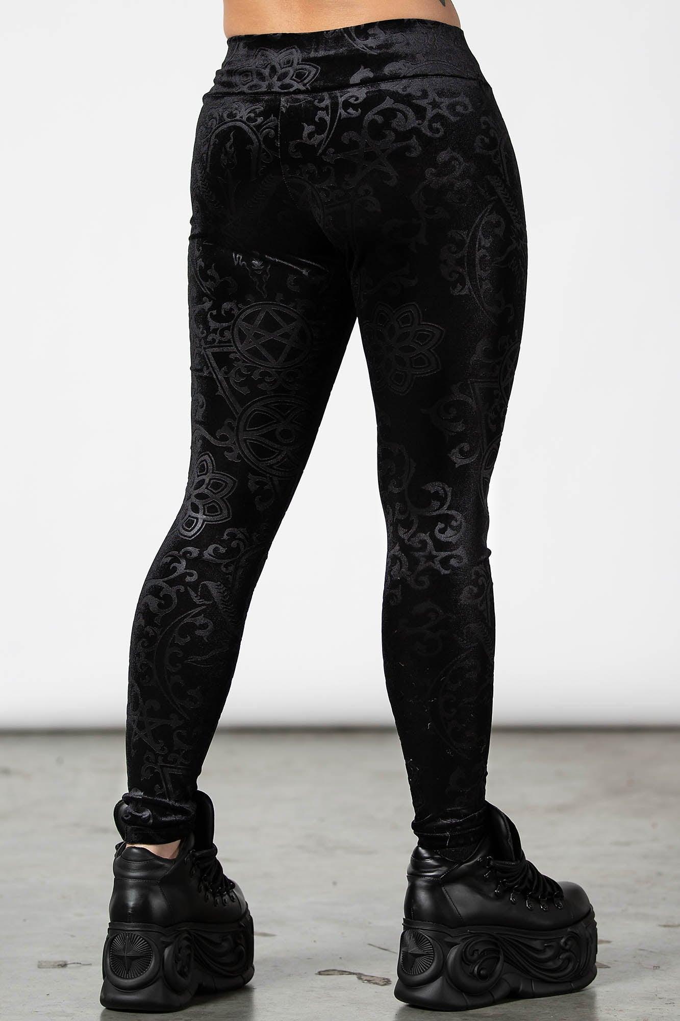 To Ashes Velvet Leggings / Black / 95% Polyester 5% Elastane. Product Image