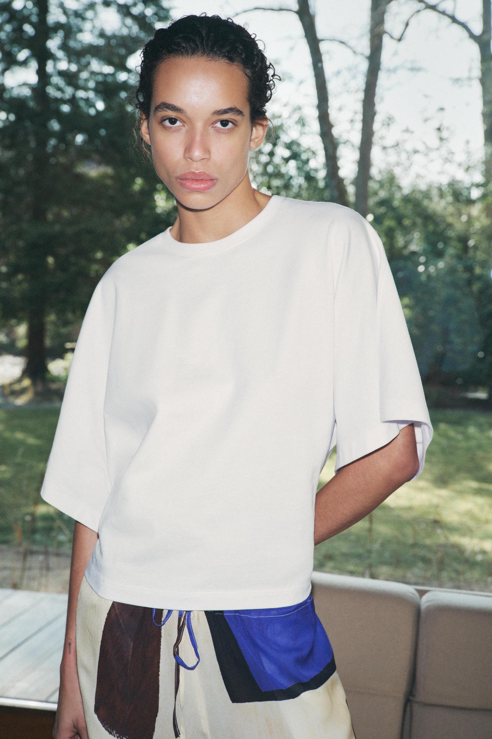 WASHED CAPE SLEEVE T-SHIRT Product Image