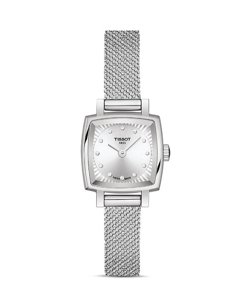 Tissot Lovely Square Diamond Mesh Bracelet Watch, 20mm x 20mm Product Image