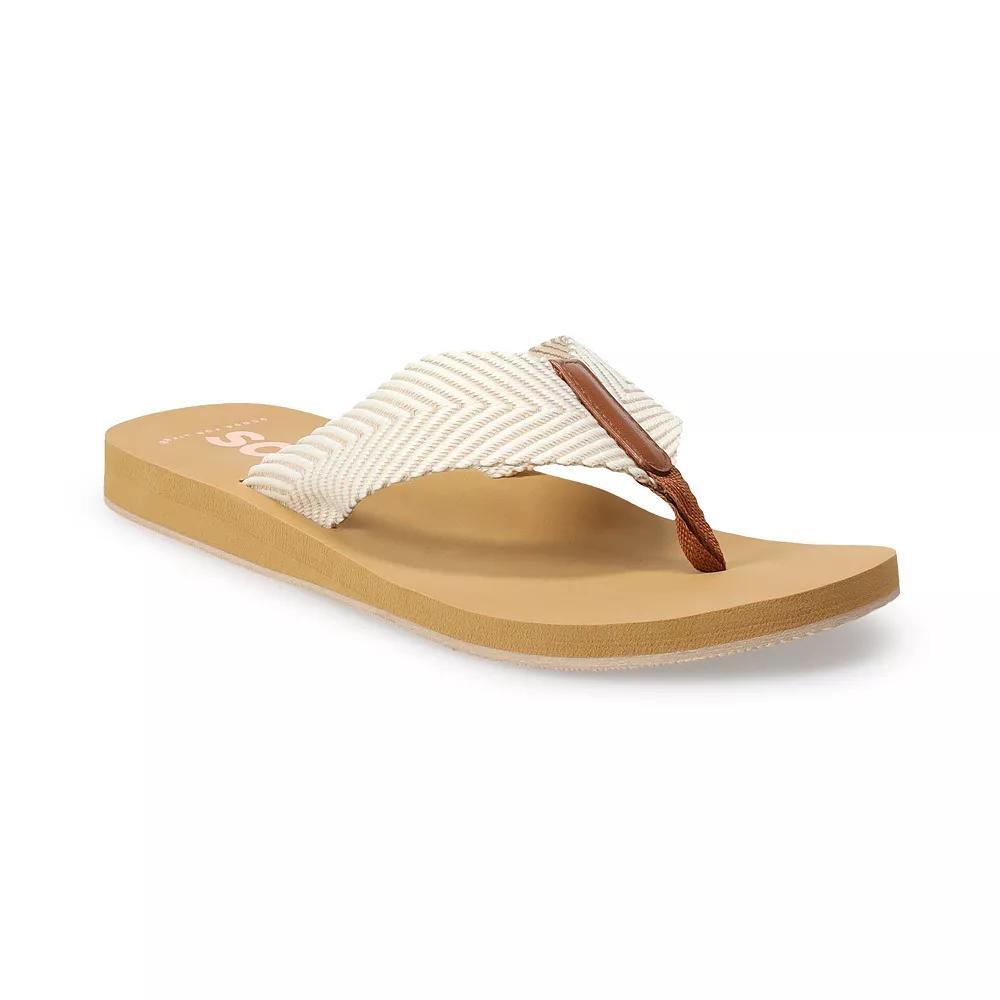 SO® Bloomfield Women's Thong Sandals, Size: 9, Nat2 Product Image