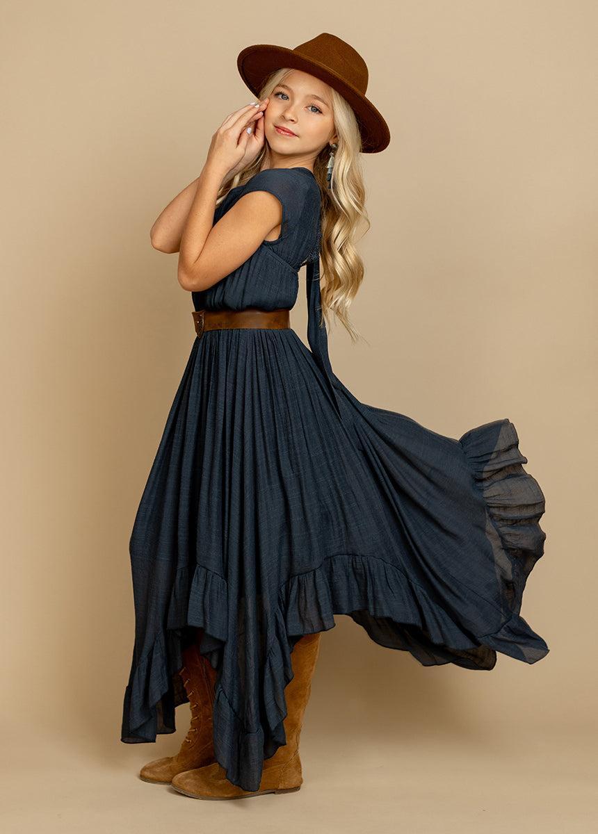 Briley Dress in Navy Girls Product Image