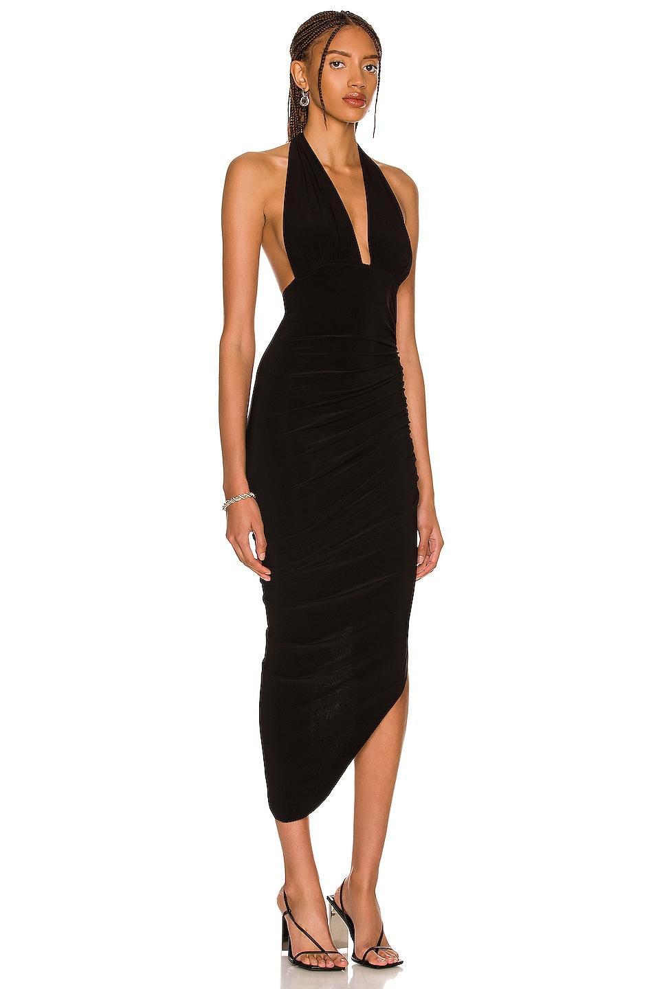 Norma Kamali Halter Side Drape Gown Product Image