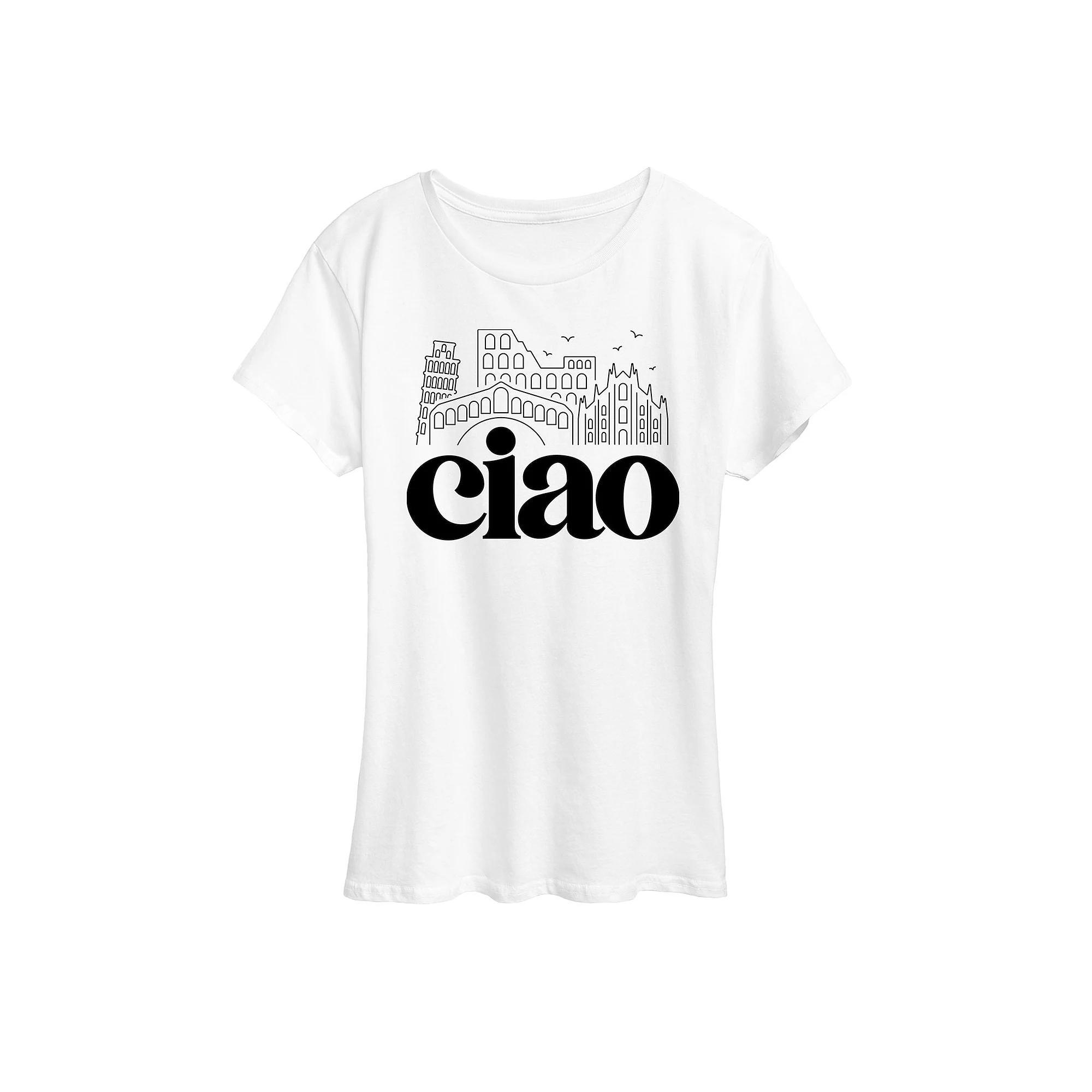 Womens Ciao Italy Landmarks Graphic Tee Product Image