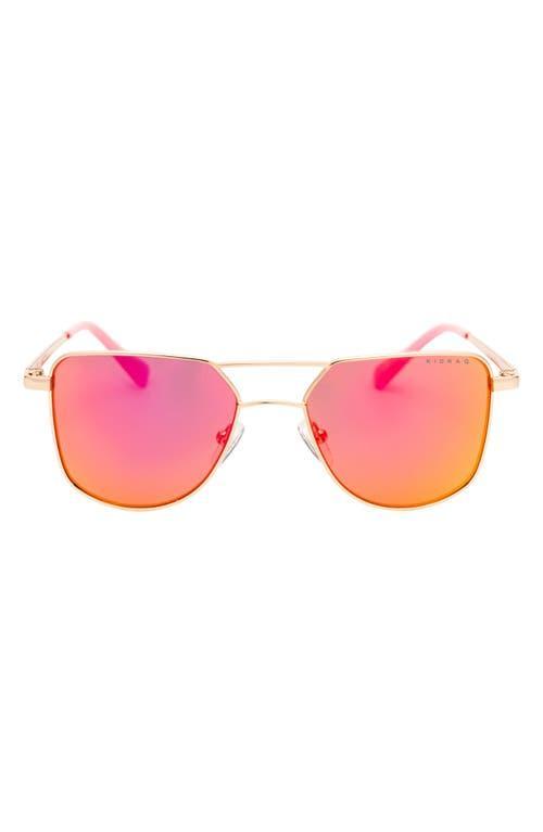 KidRaq Kids' Hipster 48mm Polarized Sunglasses in Pink Mirror at Nordstrom Product Image