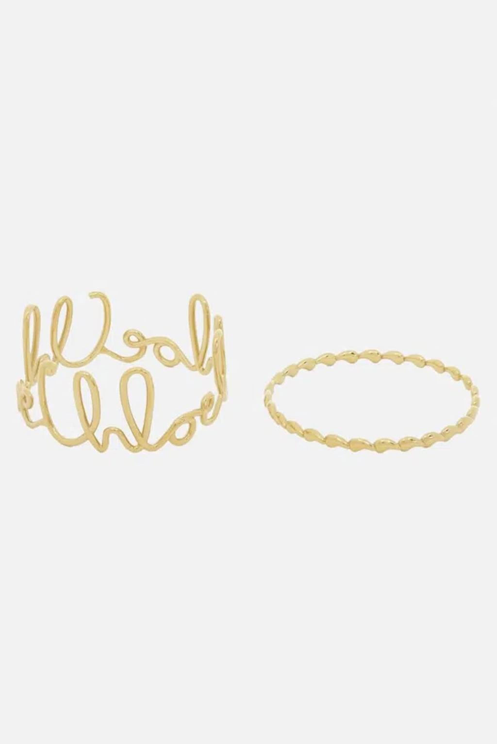 CHLOÉ Gold Metal Bracelets In Vintage Gold Product Image