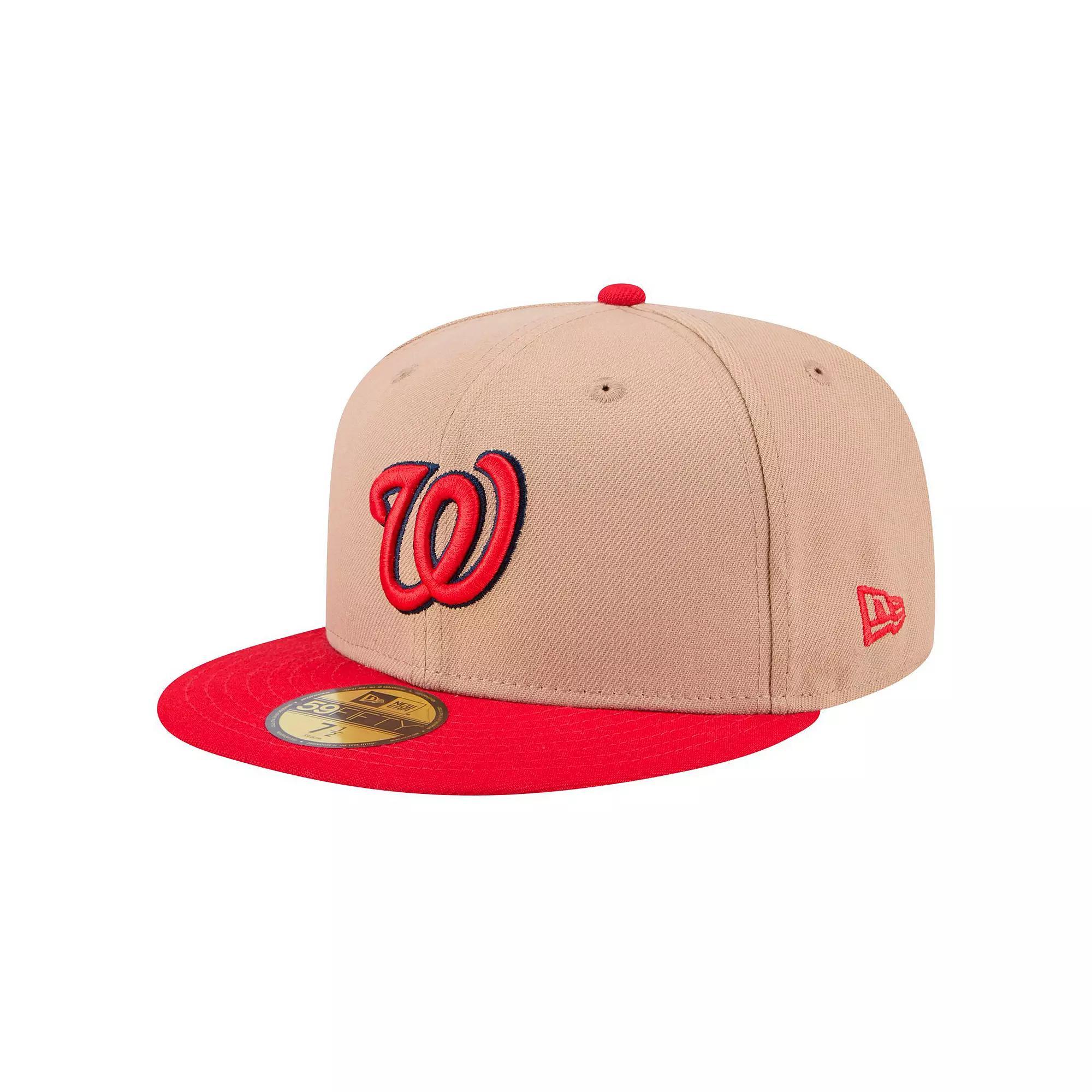 Men's New Era Light Blue/Brown Boston Red Sox Spring Color Basic Two-Tone 59FIFTY Fitted Hat, Size: 7 3/4 Product Image
