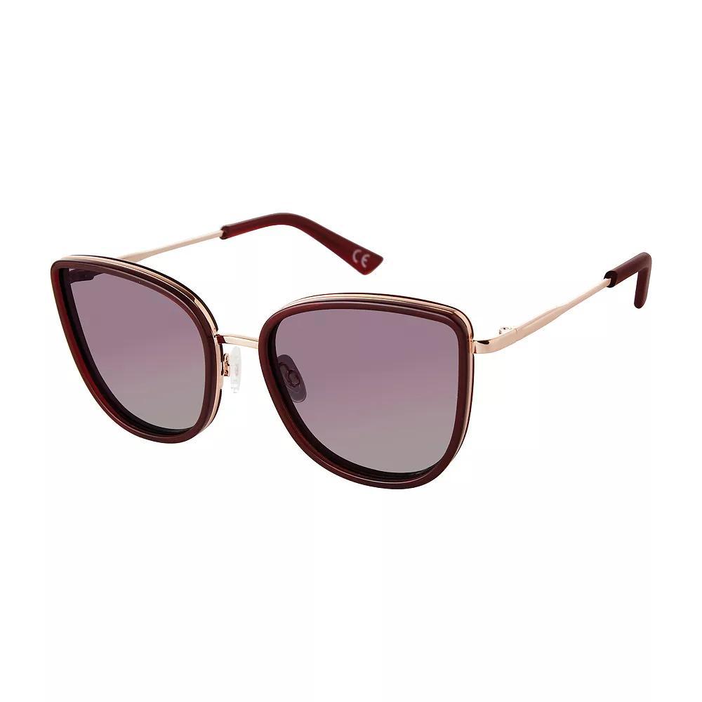 Women's PRIVE REVAUX SQ100879 Sunrise Cat Eye Polarized Sunglasses, Crystal Red Product Image