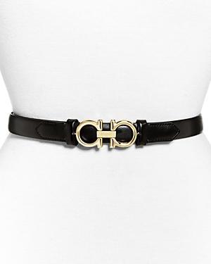 Womens Gancini Adjustable Cut-to-Size Reversible Hammered Leather Belt Product Image