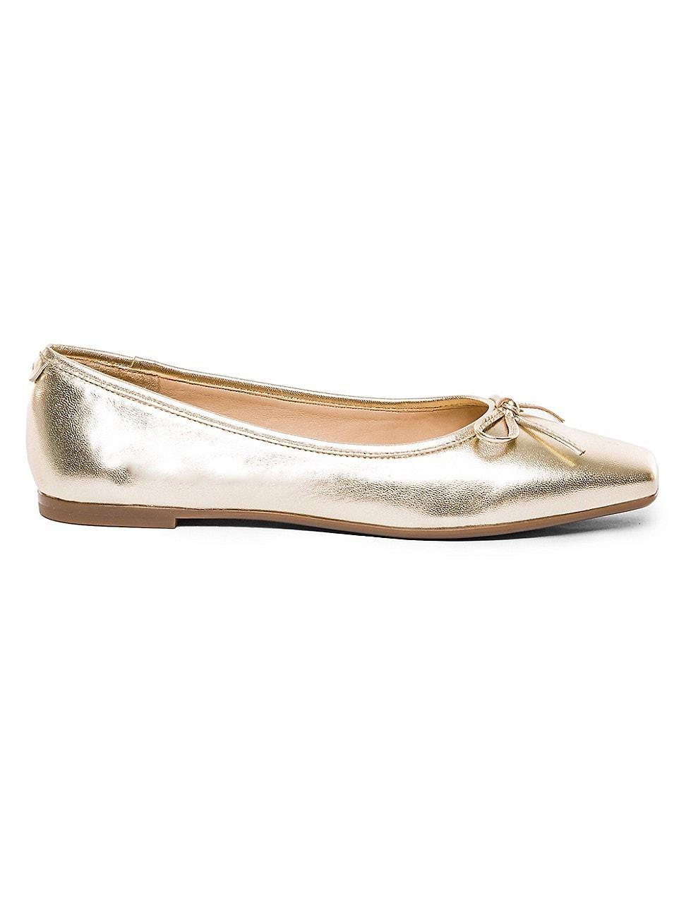 Gwynn Leather Bow Ballerina Flats Product Image