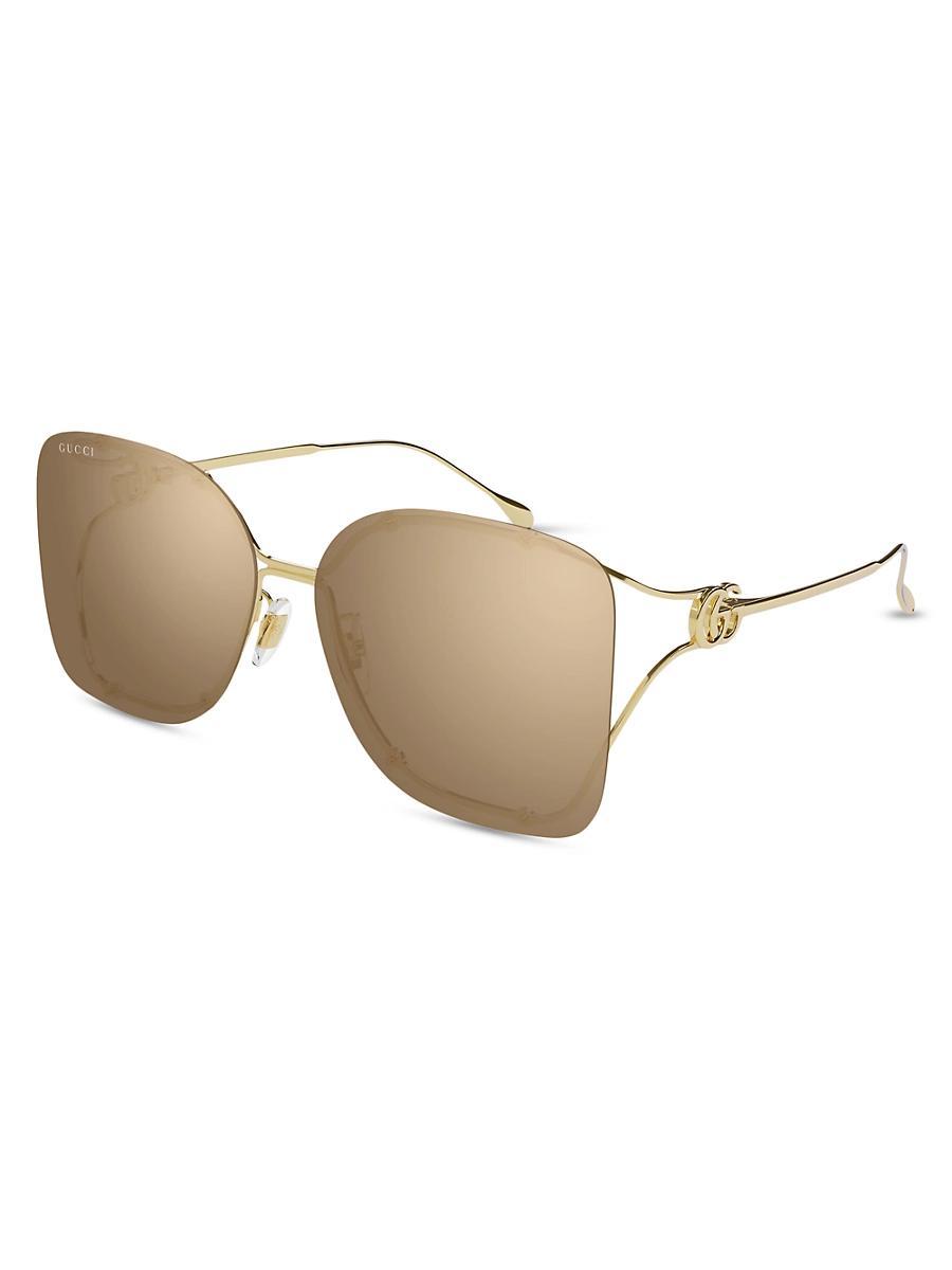 Womens Flat & Bend 60MM Squared Sunglasses Product Image