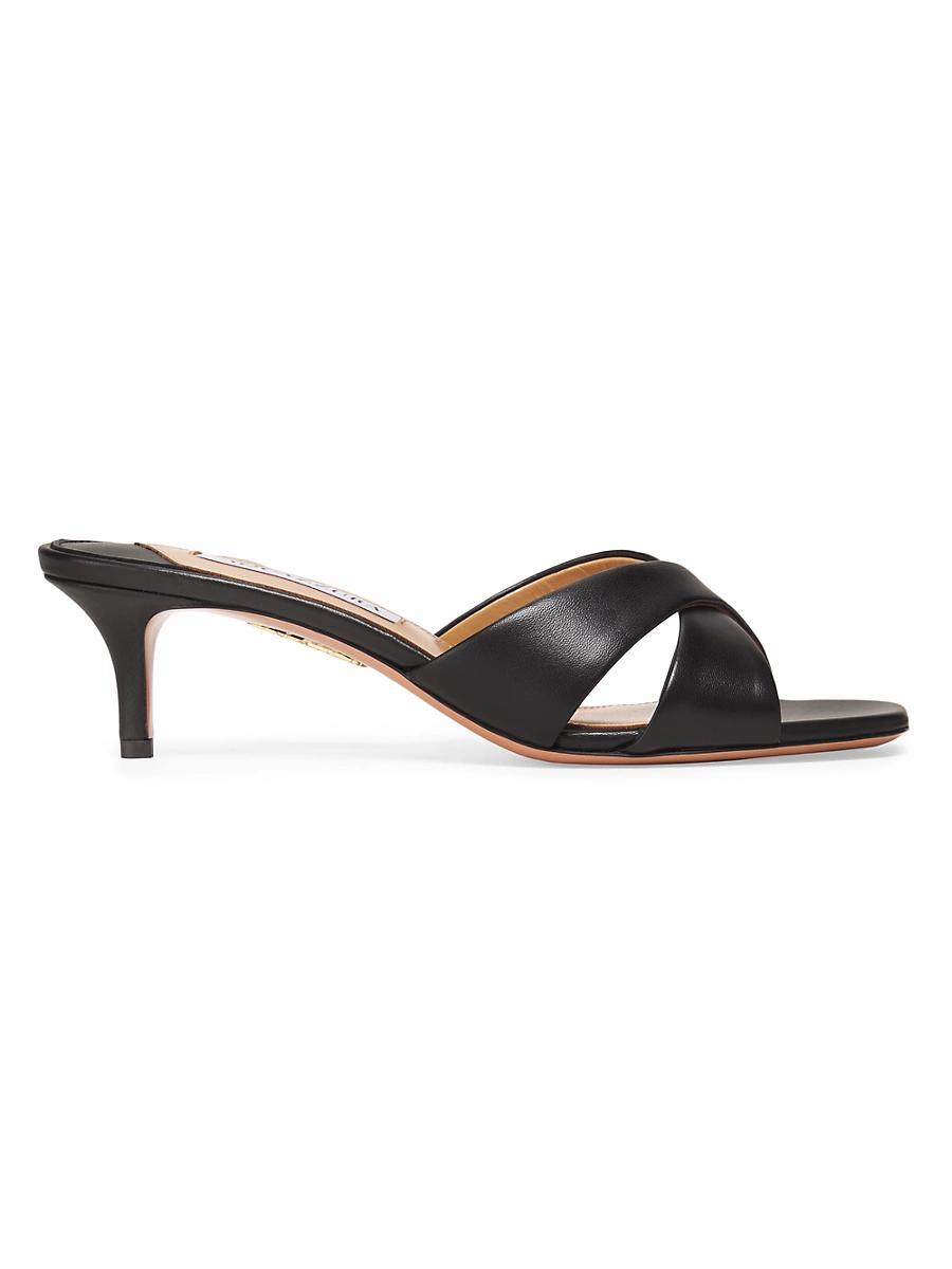Womens Divine 50MM Leather Mules Product Image