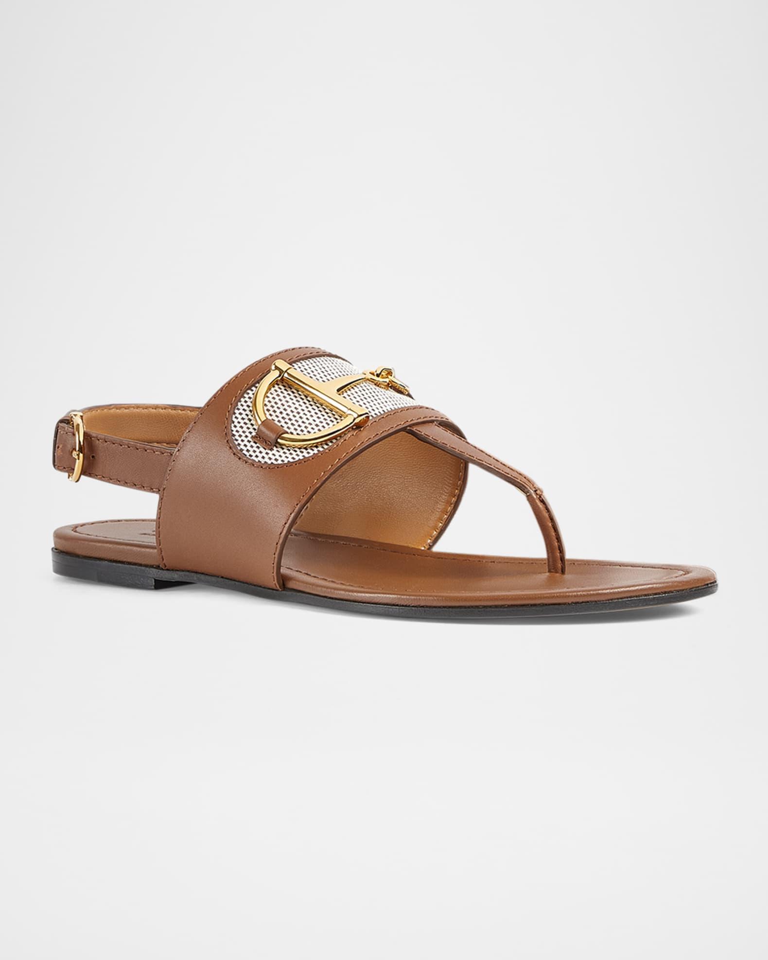 Horsebit Thong Slingback Sandals Product Image