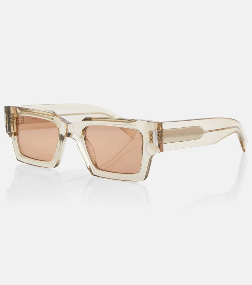 SAINT LAURENT Womens Yellow Ys000468 Rectangle-frame Acetate Sunglasses In Beige Product Image