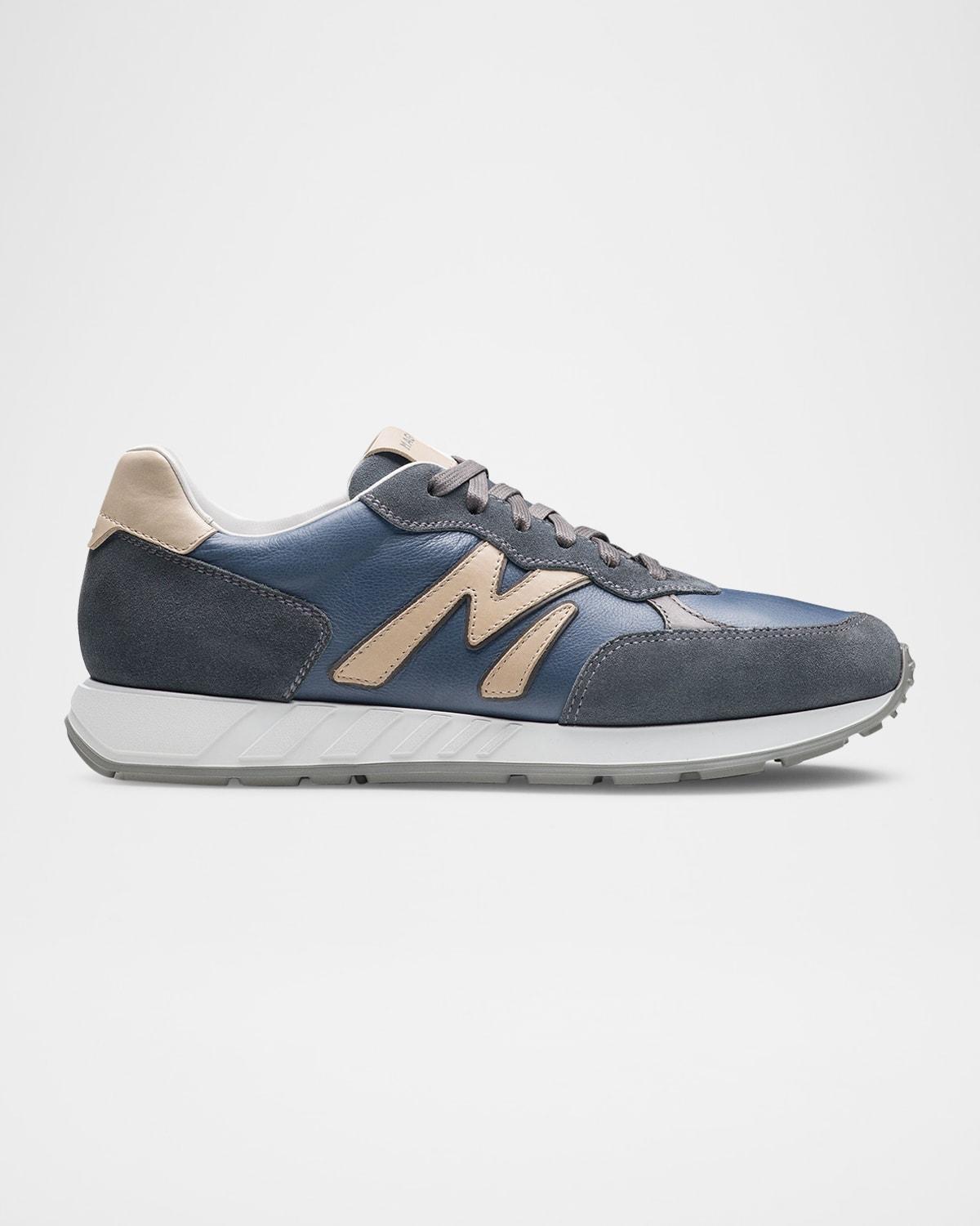 Mens Yoki Leather and Suede Runner Sneakers Product Image