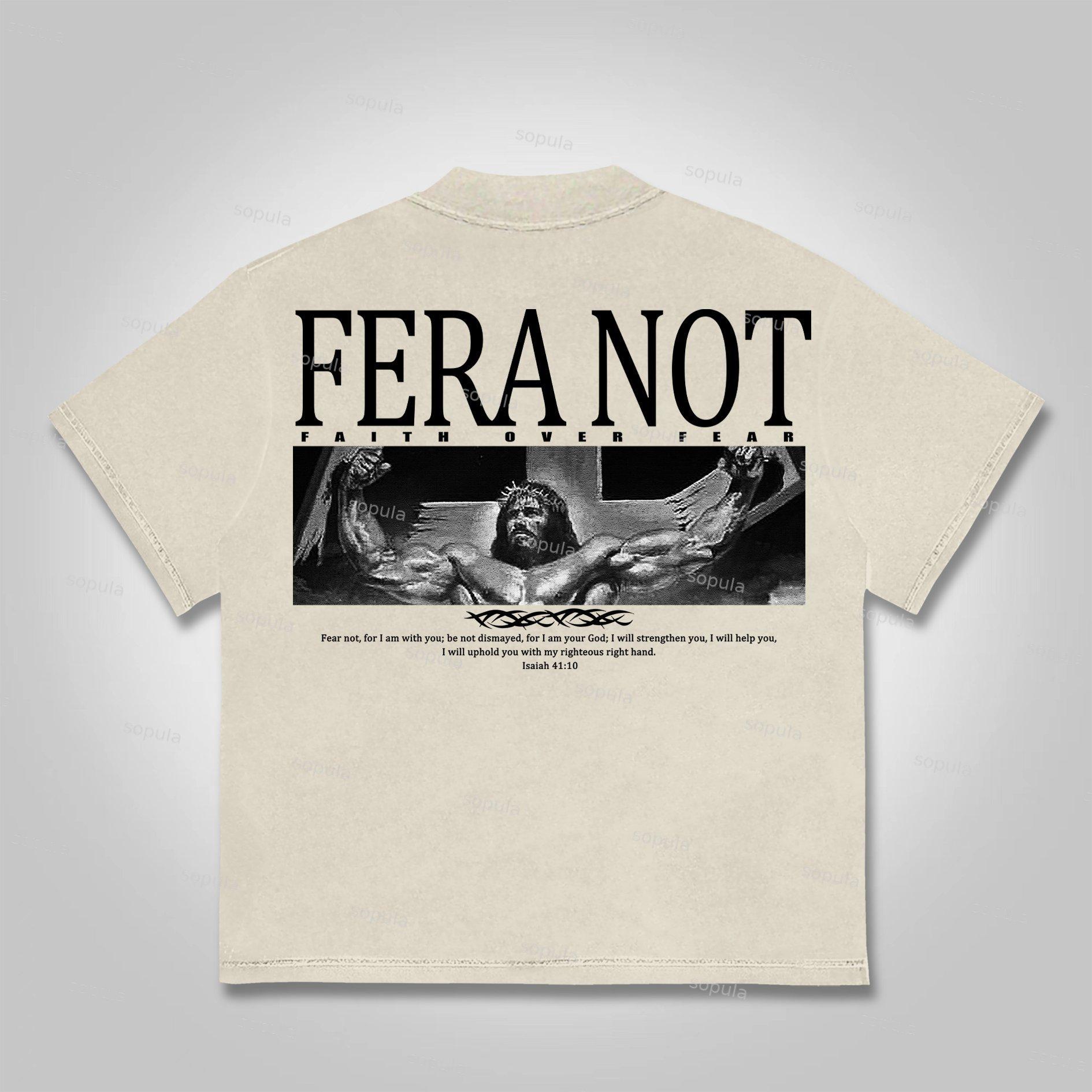 Sopula Fear Not Faith God's Gym Graphic Print Cotton T-shirt Product Image