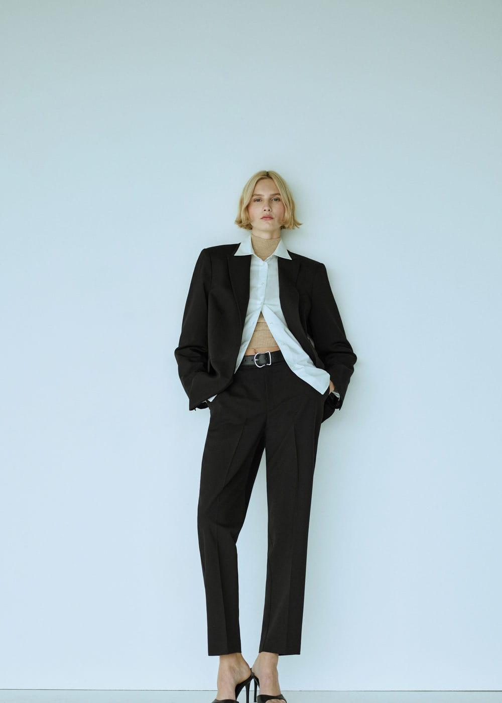 Mango tailored cigarette pants Product Image