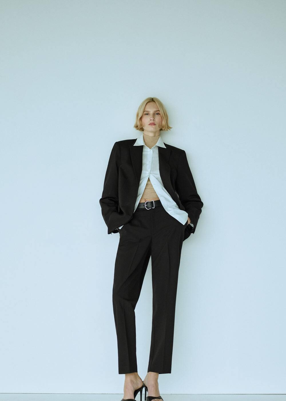 Mango tailored cigarette pants Product Image